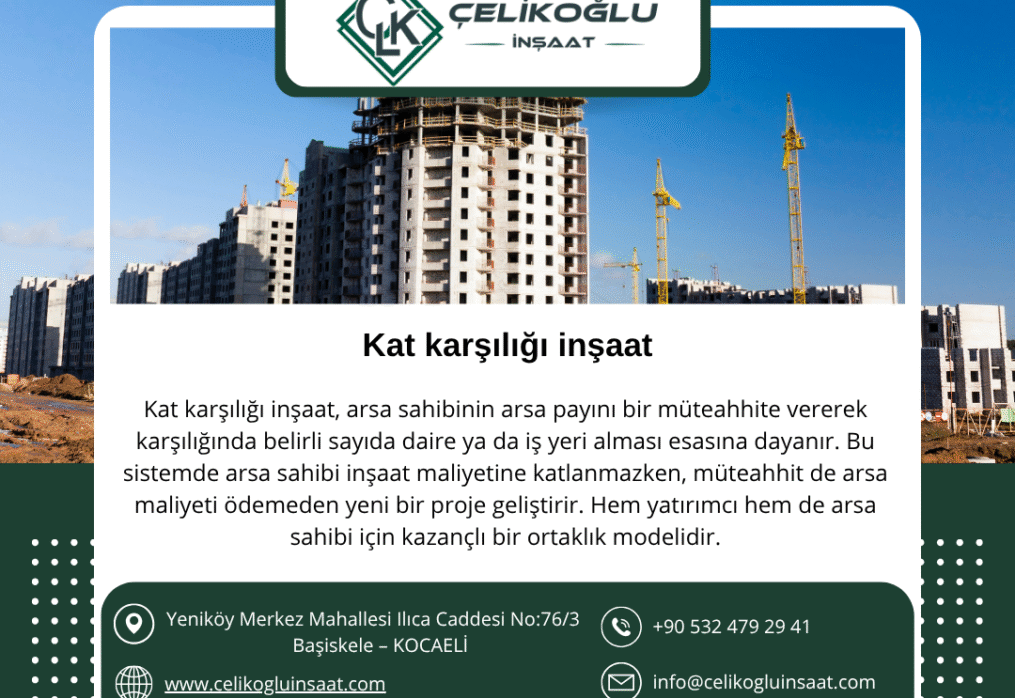 Kat Karşılığı İnşaat ta Güvenilir Adres: Çelikoğlu İnşaat