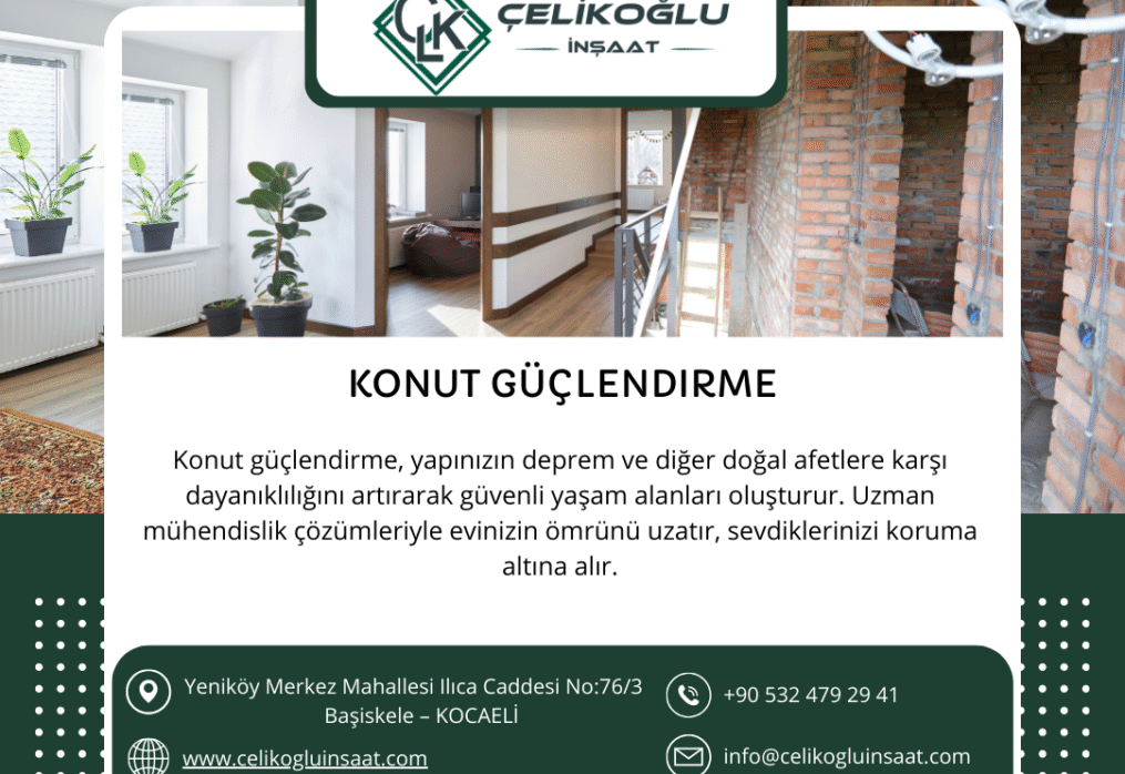 Konut Güçlendirme – Celikoglu İnşaat ile Güvenli ve Dayanıklı Konutlar: Konut Güçlendirme Hizmetleri