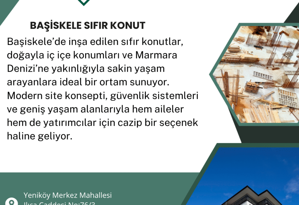 Başiskele Sıfır Konut Arayanların Güvenilir Adresi: Çelikoğlu İnşaat