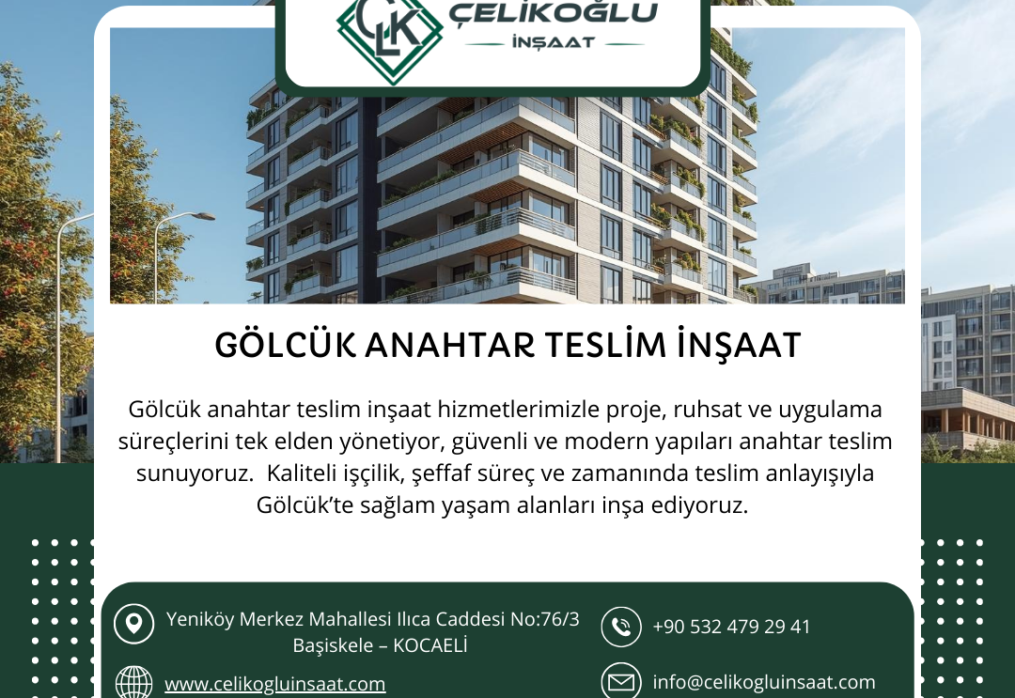 Gölcük Anahtar Teslim İnşaat Hizmetleri