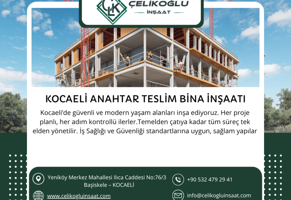 Kocaeli Anahtar Teslim Bina İnşaatı