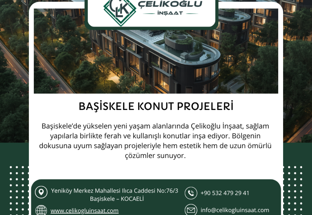 Başiskele Konut Projeleri ile Modern ve Konforlu Yaşamın Kapılarını Aralayın
